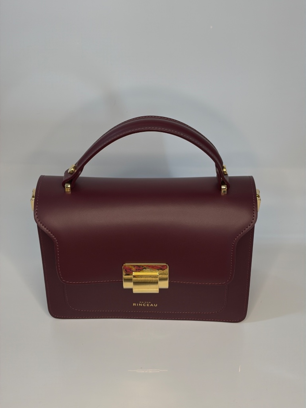 Maison Rinceau Bordeaux Petit Apollon Leather Top-Handle Bag - Picture 11 of 11